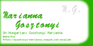 marianna gosztonyi business card